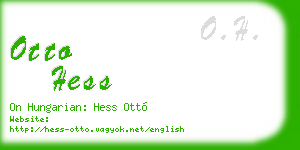 otto hess business card
