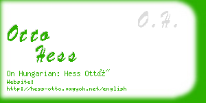 otto hess business card
